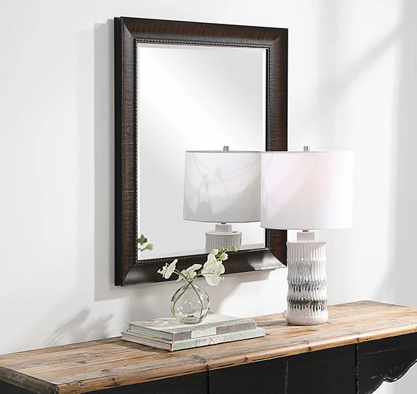 Mirror with Table Lamp