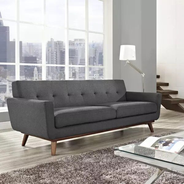 EEI-1180-DOR Engage Upholstered Fabric Sofa Gray