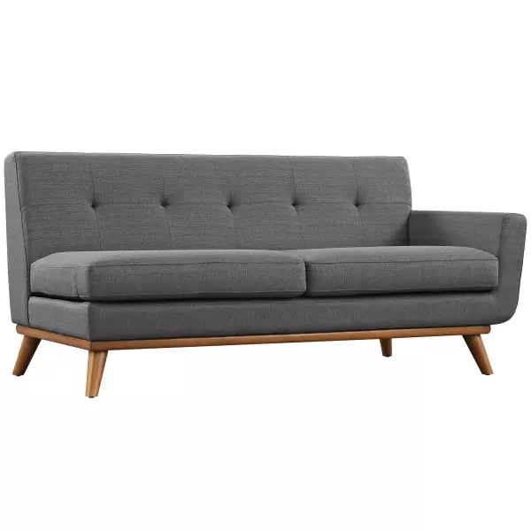 EEI-1792-DOR Engage Right-Arm Upholstered Fabric Loveseat Gray