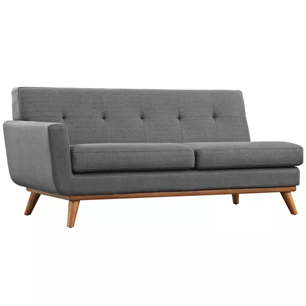 EEI-1795-DOR Engage Left-Arm Loveseat Gray