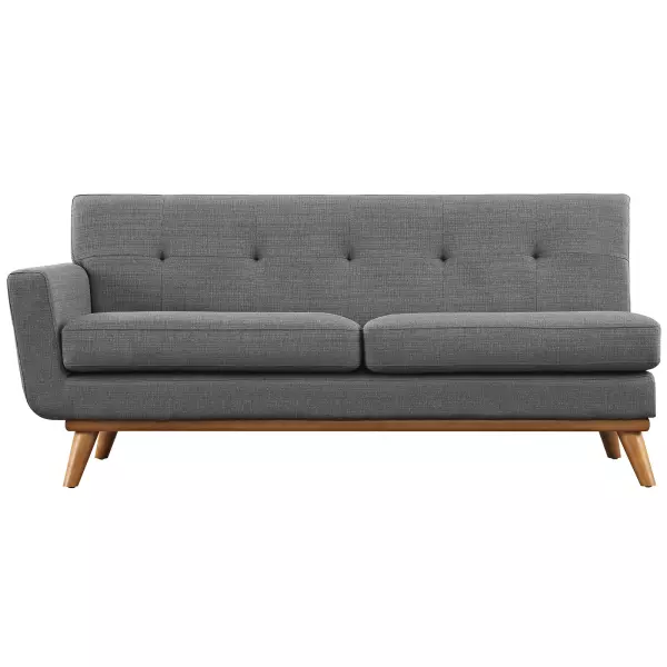 EEI-1795-DOR Engage Left-Arm Loveseat Gray