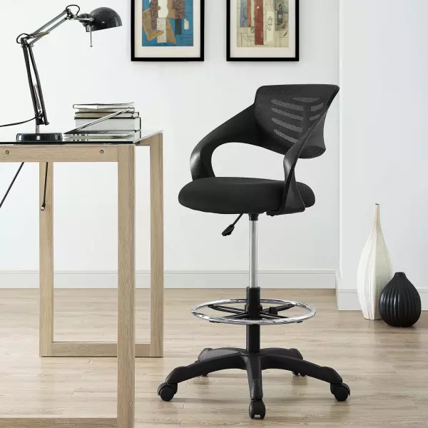 EEI-3040-BLK Thrive Mesh Drafting Chair Black