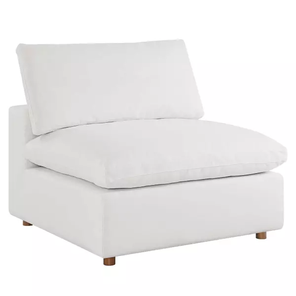 EEI-3270-PUW Modway Commix Down Filled Overstuffed Armless Chair in White