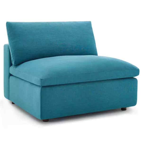 EEI-3270-TEA Modway Commix Down Filled Overstuffed Armless Chair in Teal