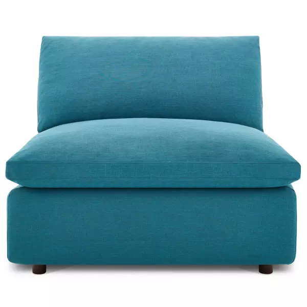 EEI-3270-TEA Modway Commix Down Filled Overstuffed Armless Chair in Teal