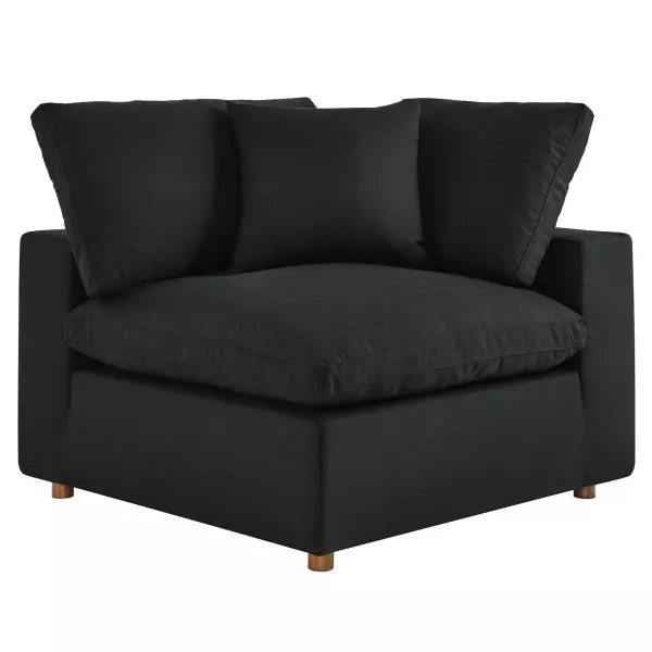 EEI-3319-BLK Modway Commix Down Filled Overstuffed Corner Chair in Black