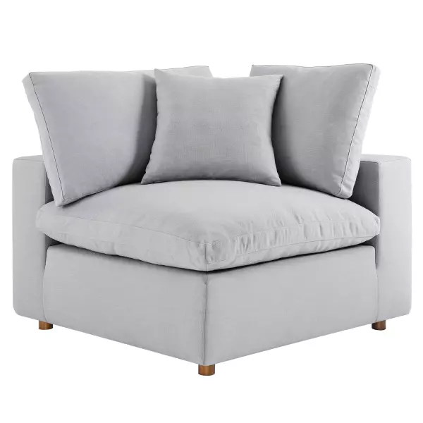 EEI-3319-LGR Modway Commix Down Filled Overstuffed Corner Chair in Light Gray