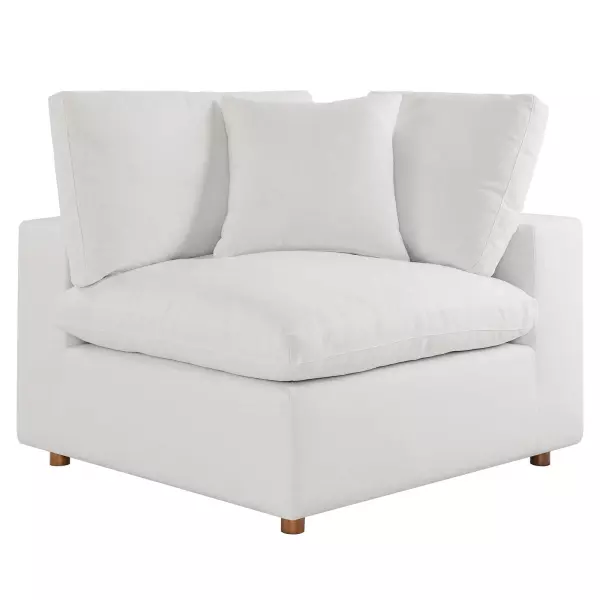 EEI-3319-PUW Modway Commix Down Filled Overstuffed Corner Chair in White