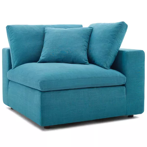 EEI-3319-TEA Modway Commix Down Filled Overstuffed Corner Chair in Teal