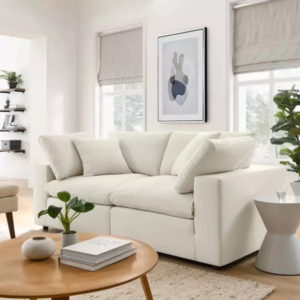 EEI-3354-LBG Modway Modway Commix Down Filled Overstuffed 2-Piece Sectional Sofa in Beige