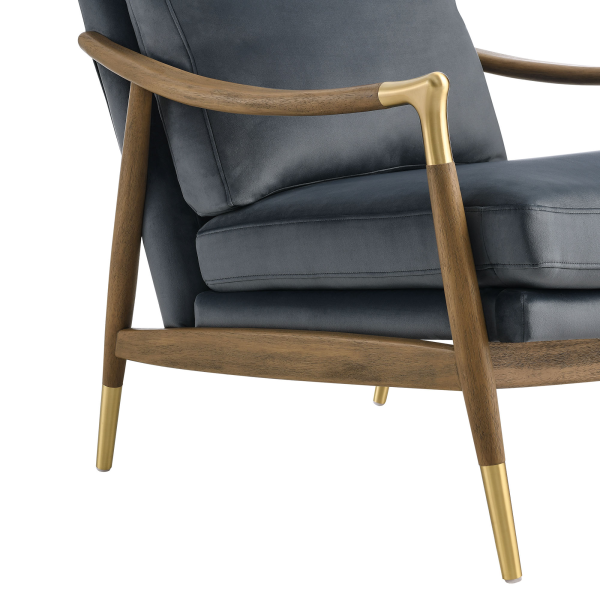 Eei 7056 Cab Wal Langford Performance Velvet Accent Armchair By Modway In Blue 7