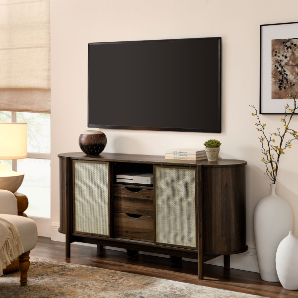 EEI-7166-WAL Reid 63" Curved Sideboard by Modway in Brown