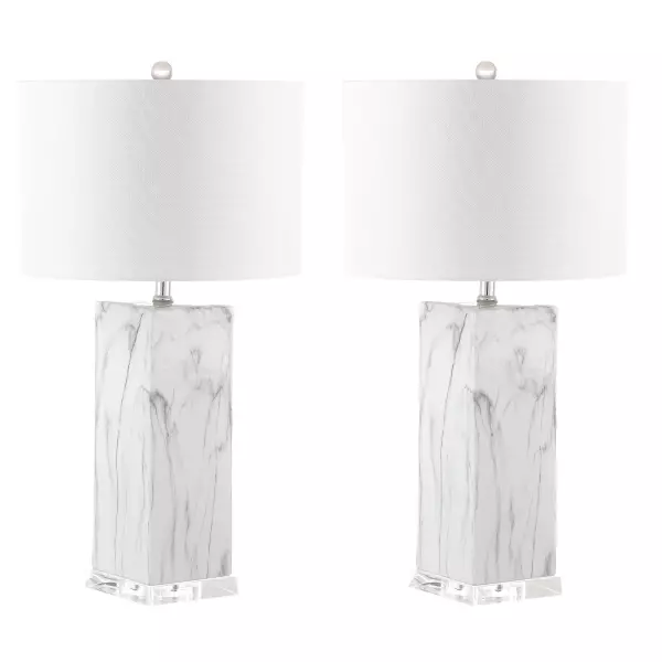 LIT4500A-SET2 Olympia Marble Table Lamp