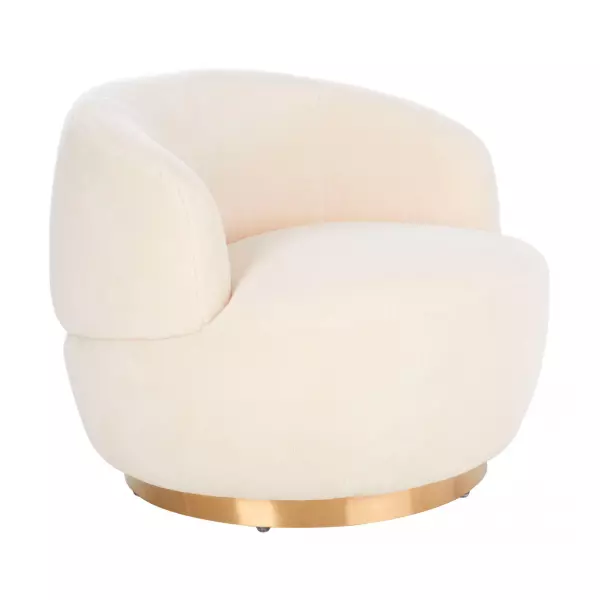 SFV4739A Flynn Faux Lamb Wool Swivel Chair