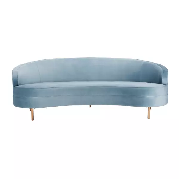 SFV4715B Primrose Curved Sofa Light Blue