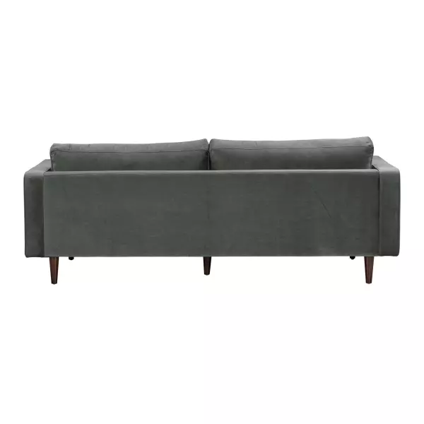 Ren L01143 Cave Ash Gray Velvet Sofa 4