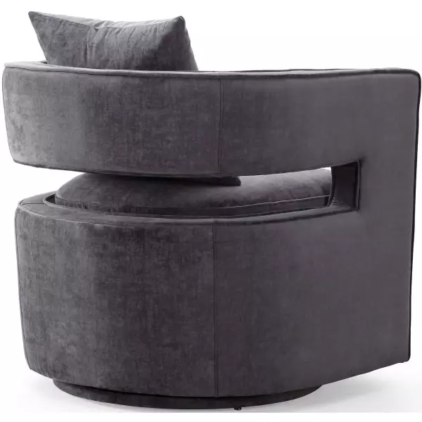 Tov L6125 Kennedy Grey Swivel Chair 5