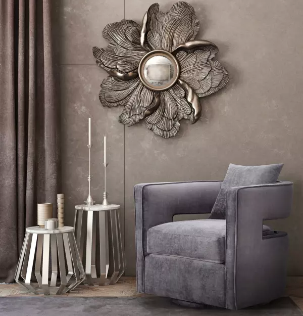 TOV-L6125 Kennedy Grey Swivel Chair