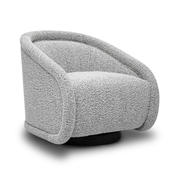 TOV-S69070 Rory Grey Boucle Swivel Chair